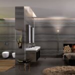 дизайн ванной комнаты с двумя умывальниками